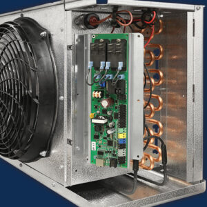 Reverse cycle defrost is controlled by the Master Controller board located inside the evaporator coil.